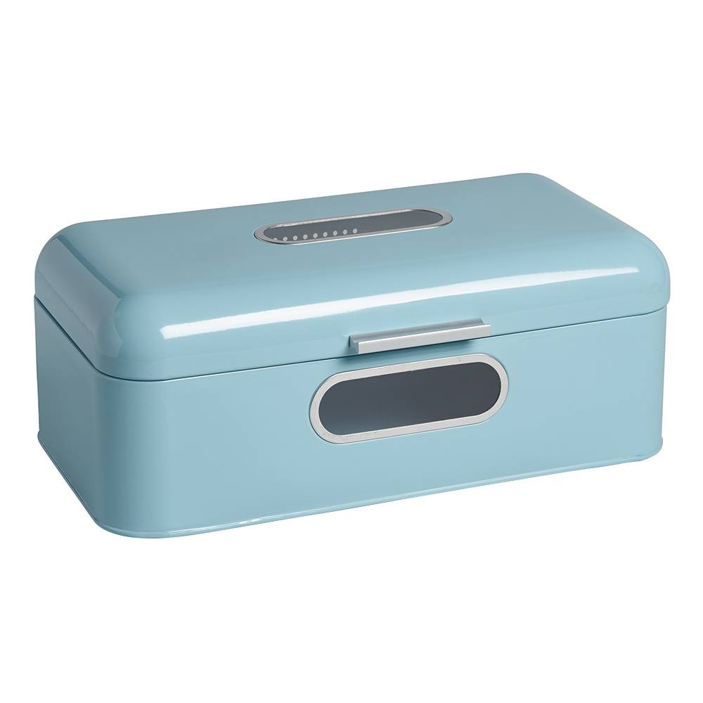 Echtwerk Brotkasten "Retro" aus Metall - Hellblau