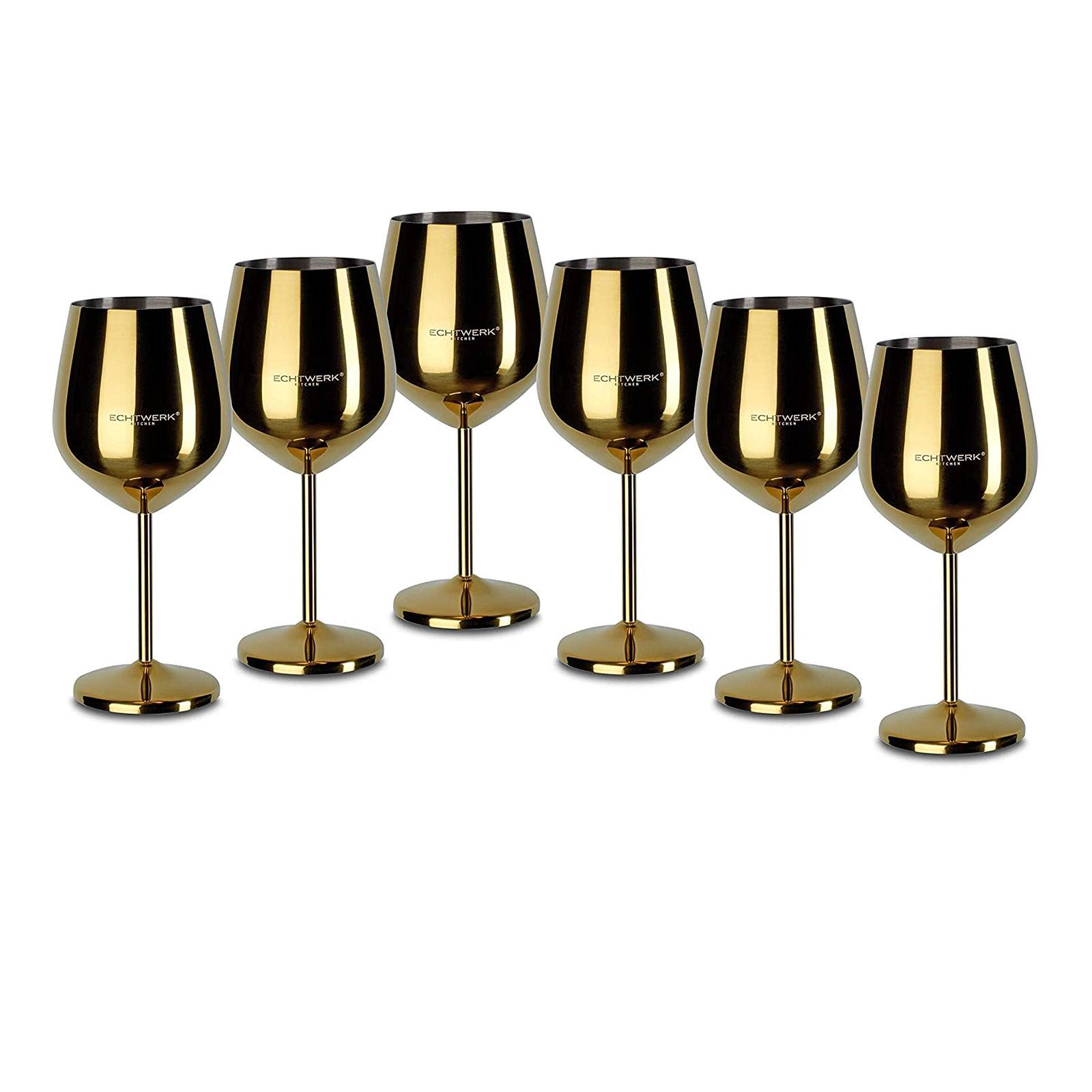 Echtwerk Weingläser Set 6tlg aus Edelstahl