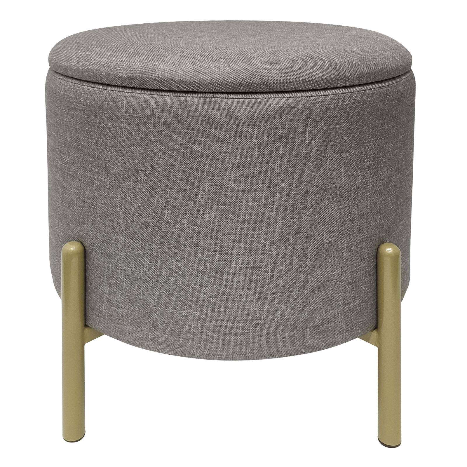 Echtwerk Sitzhocker EW-RH-0436G Logan mit Stauraum