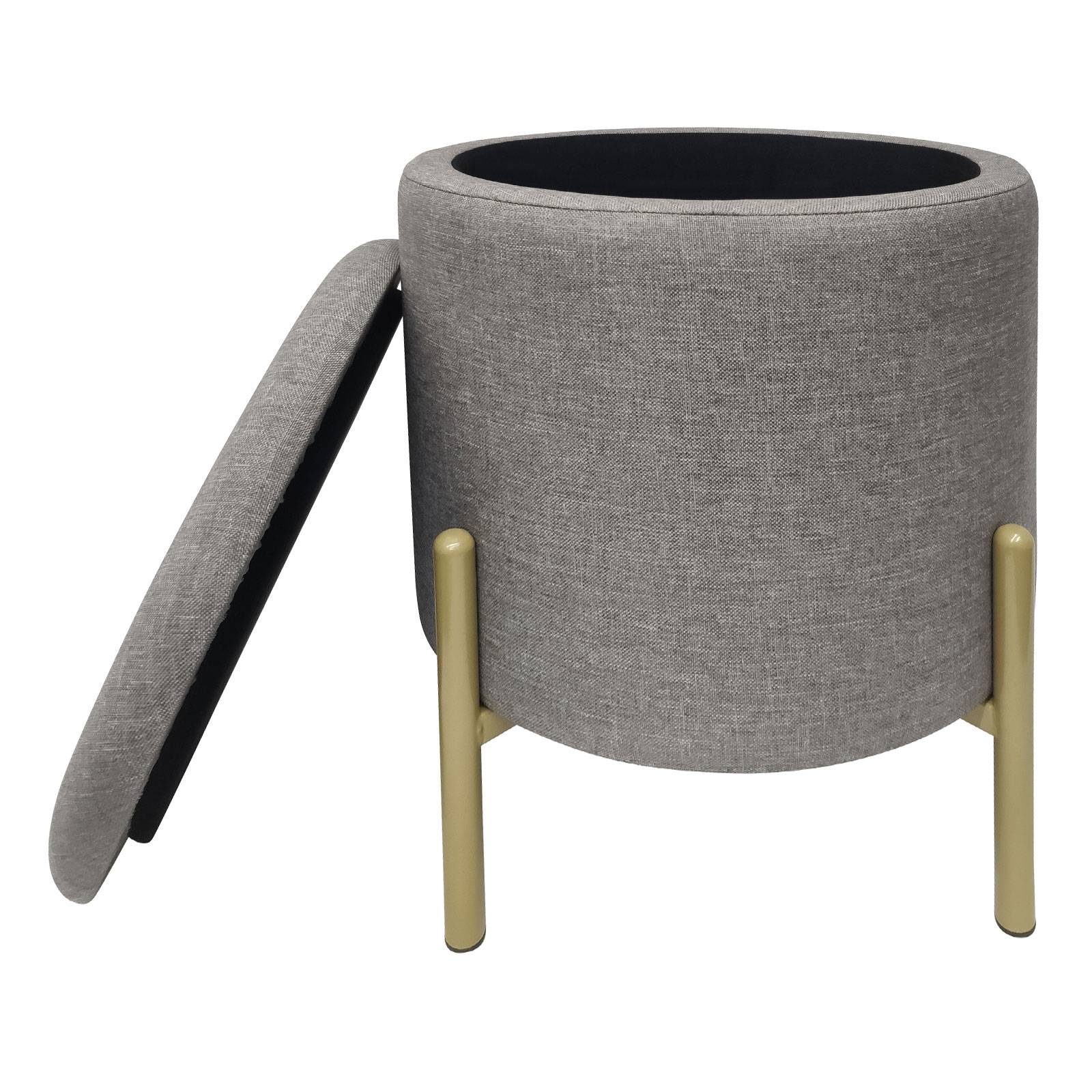 Echtwerk Sitzhocker EW-RH-0436G Logan mit Stauraum