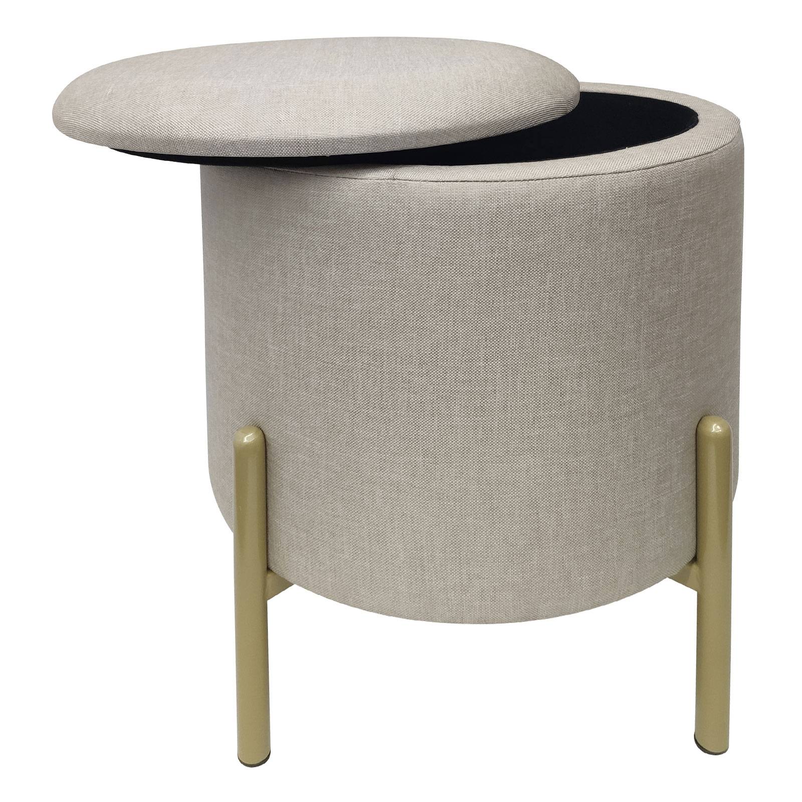 Echtwerk Sitzhocker EW-RH-0432C Logan mit Stauraum