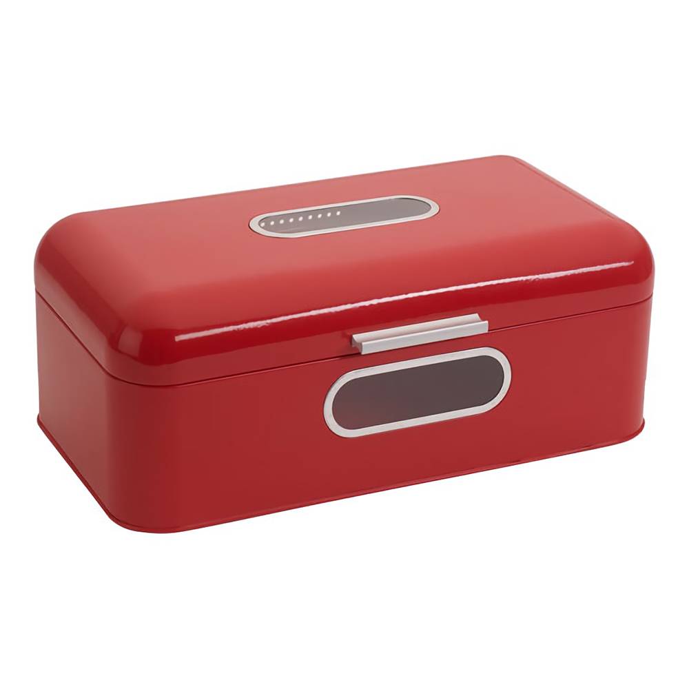 Echtwerk Brotkasten "Retro" aus Metall - rot