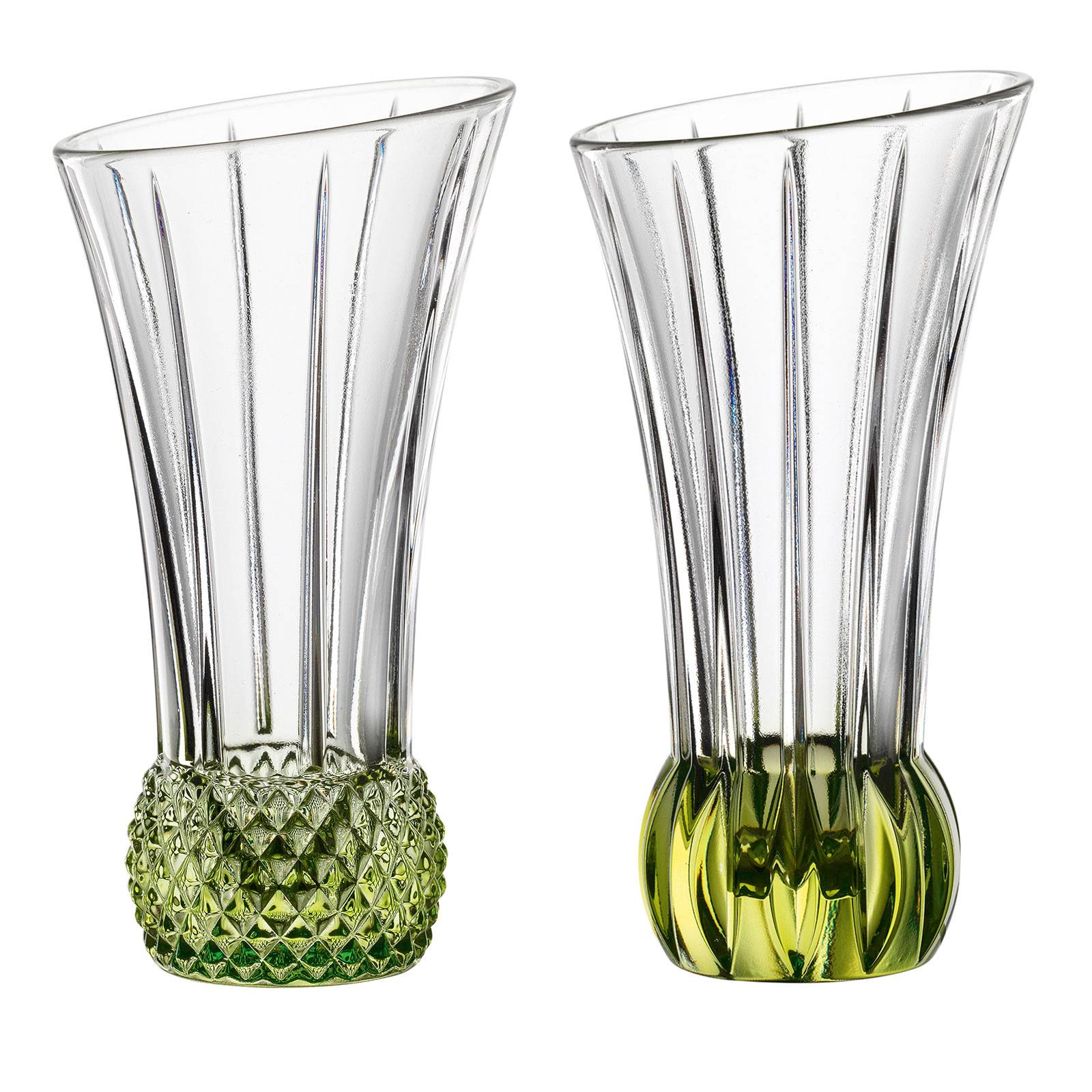 Nachtmann Spring Tischvasen lime, gemischte Designs, 2er-Set
