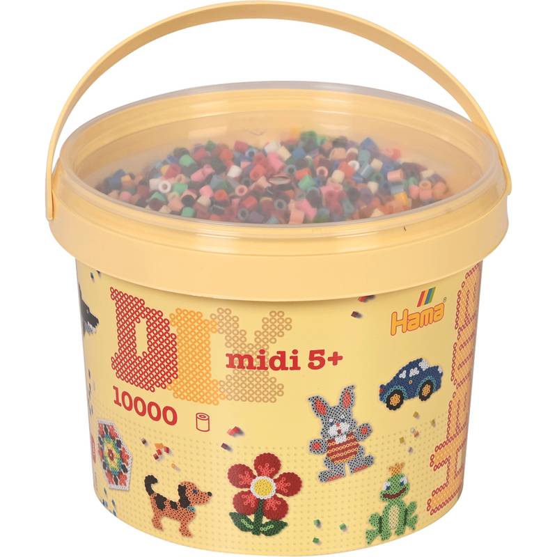 Hama Bügelperlen midi "Volltonmix", im Eimer