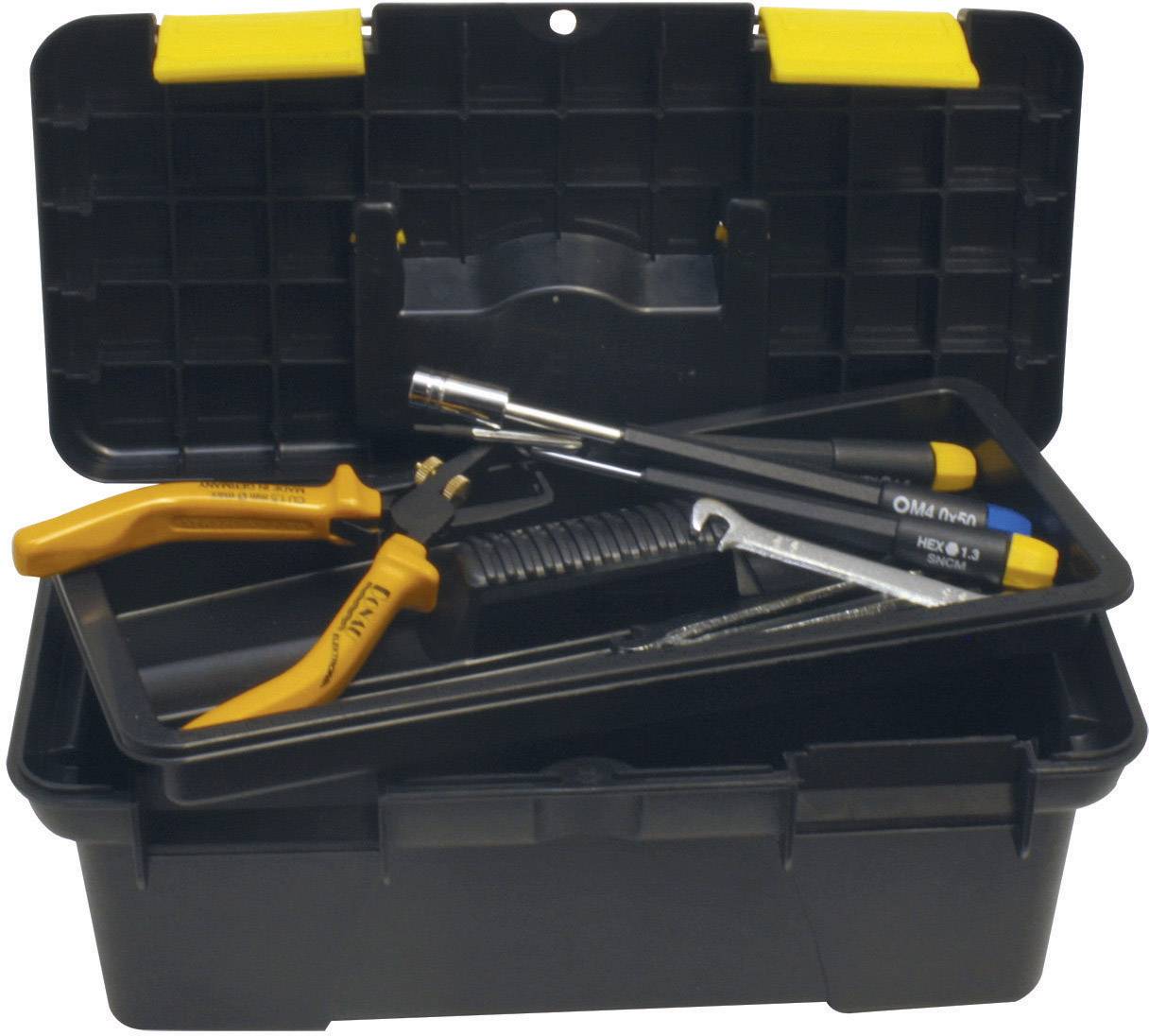 Donau Elektronik RB25 Werkzeugkasten unbestückt Kunststoff Schwarz, Gelb