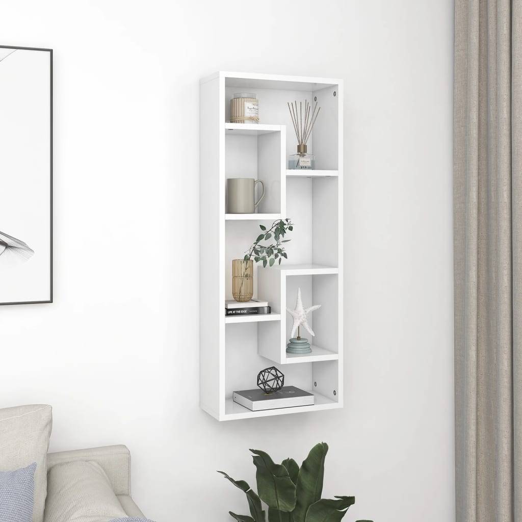 vidaXL Wandregal Weiß 36x16x90 cm Holzwerkstoff