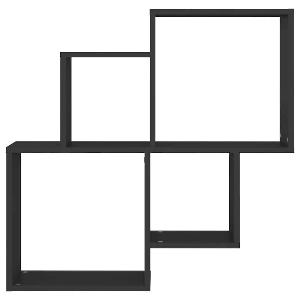 vidaXL Würfelregal Schwarz 80x15x78,5 cm Holzwerkstoff
