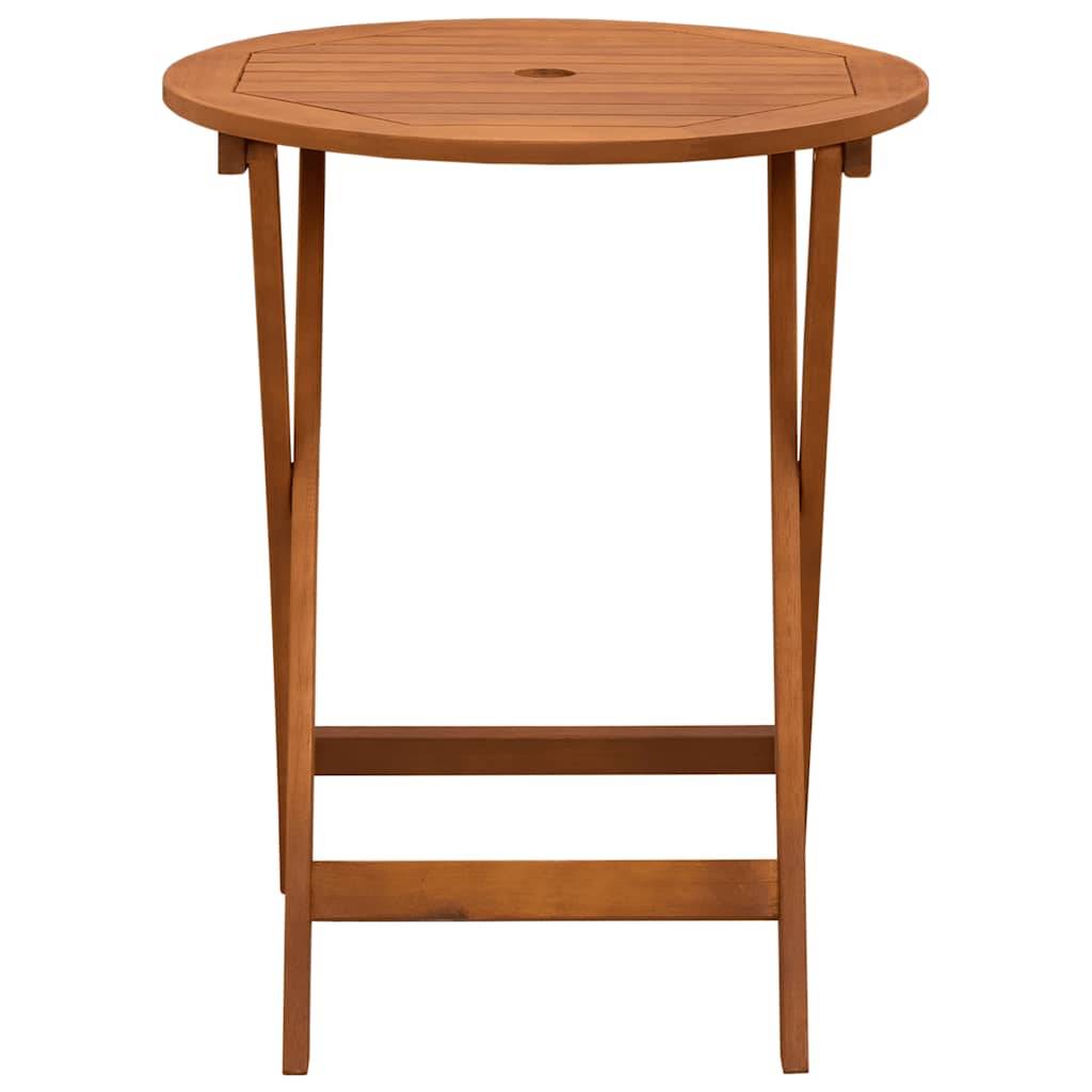 vidaXL Klappbarer Gartentisch Ø60x75 cm Massivholz Eukalyptus