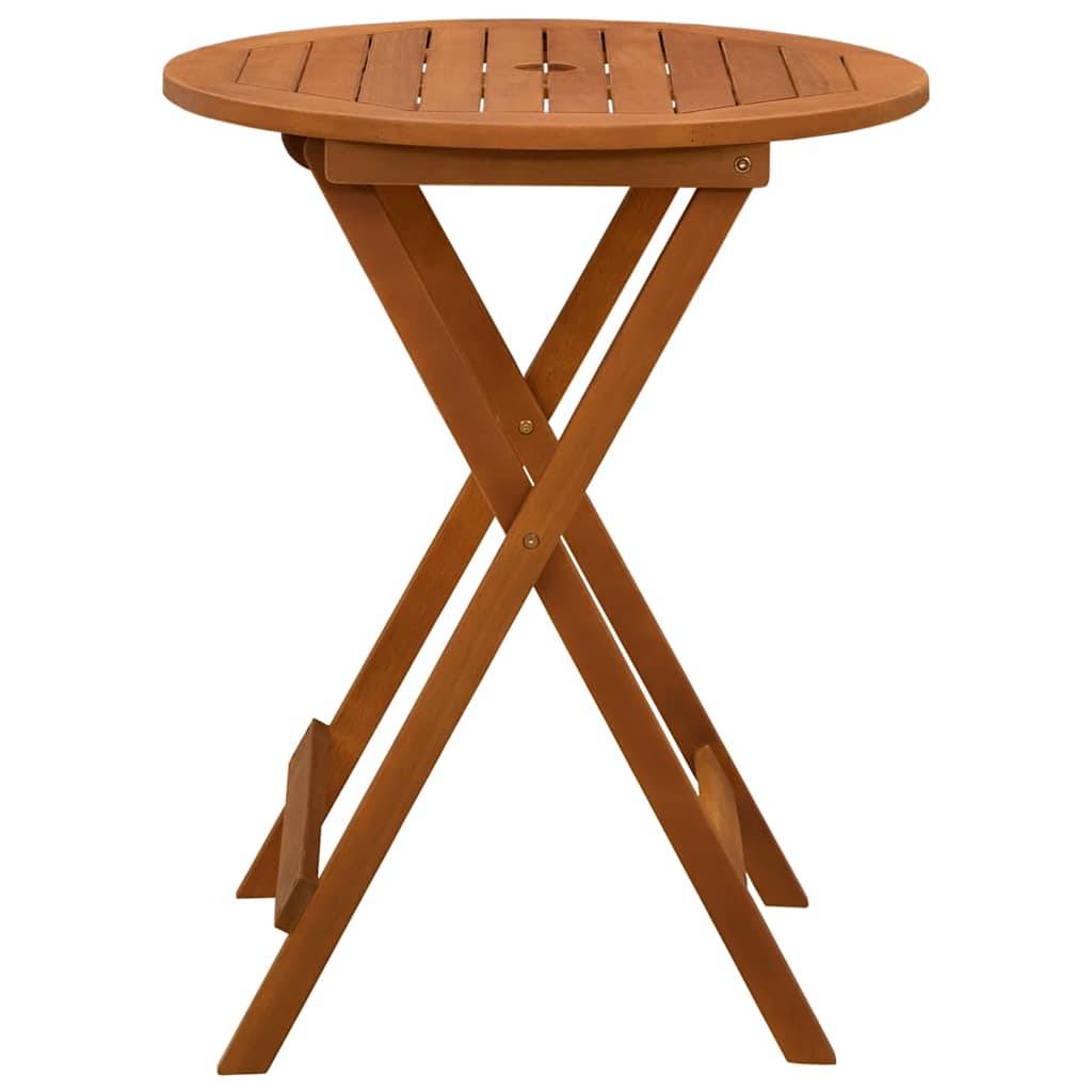vidaXL Klappbarer Gartentisch Ø60x75 cm Massivholz Eukalyptus