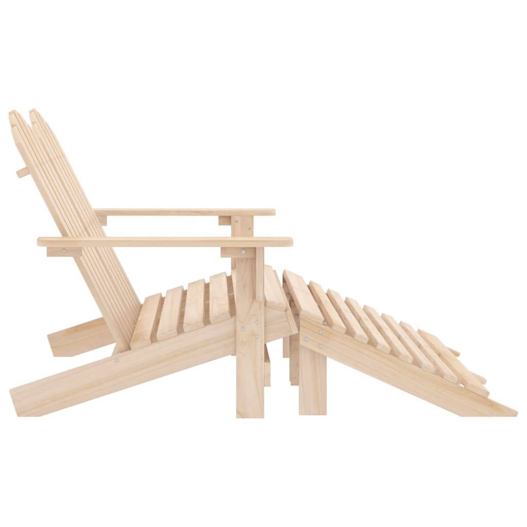 vidaXL Adirondack-Gartenbank 2-Sitzer mit Fußteil Tannenholz