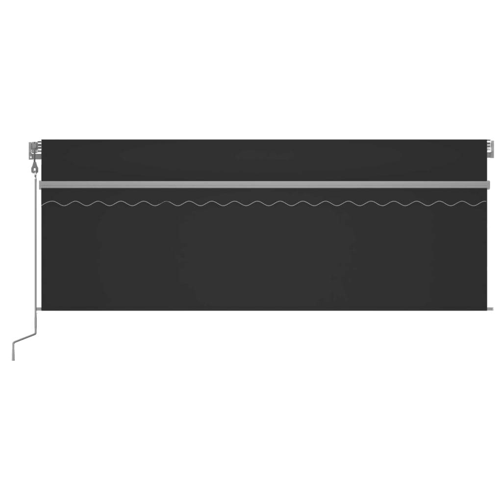 vidaXL Markise Automatisch mit Rollo LED Windsensor 4x3m Anthrazit