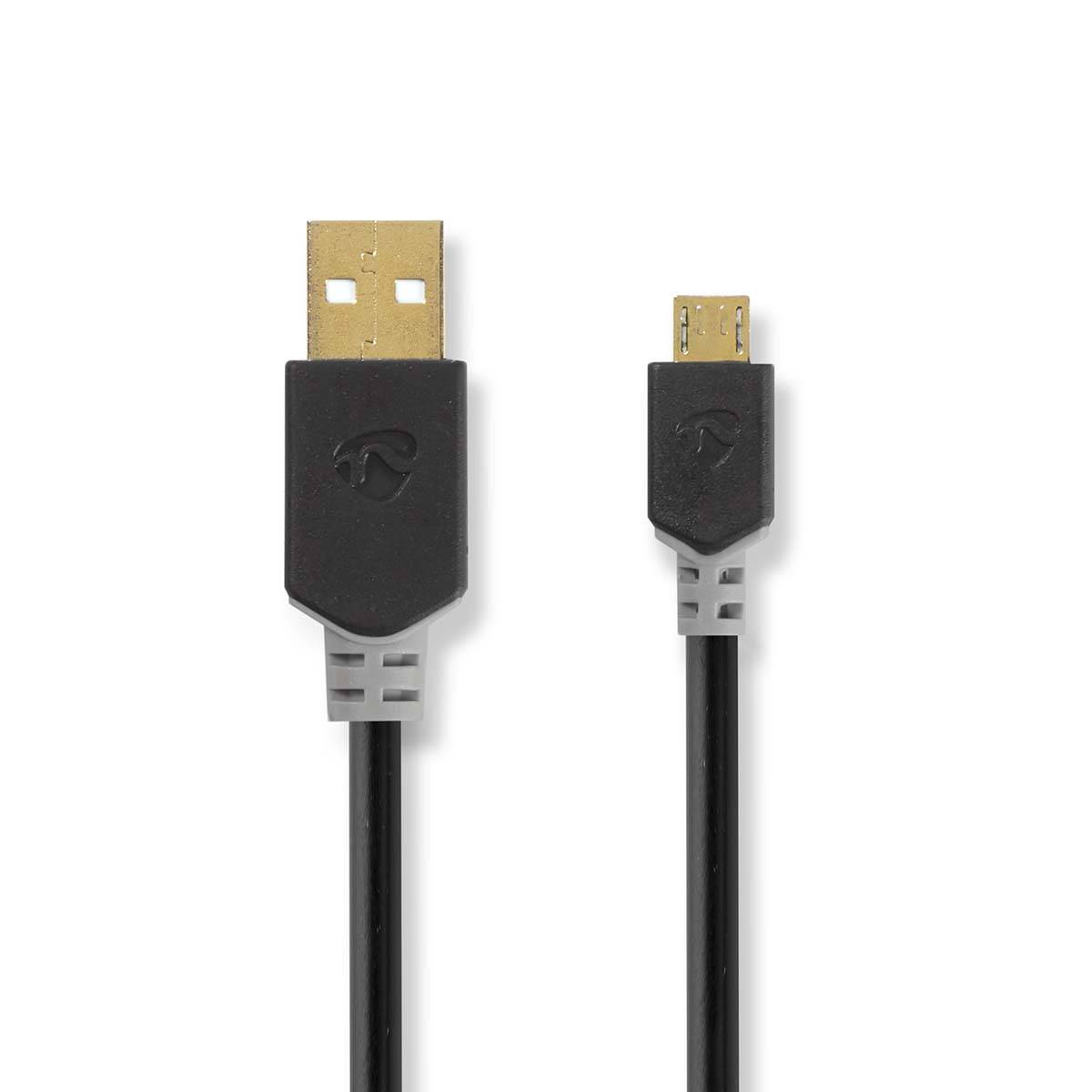Nedis USB 2.0-Kabel | A-Stecker - Micro-B-Stecker | 1,0 m | Anthrazit