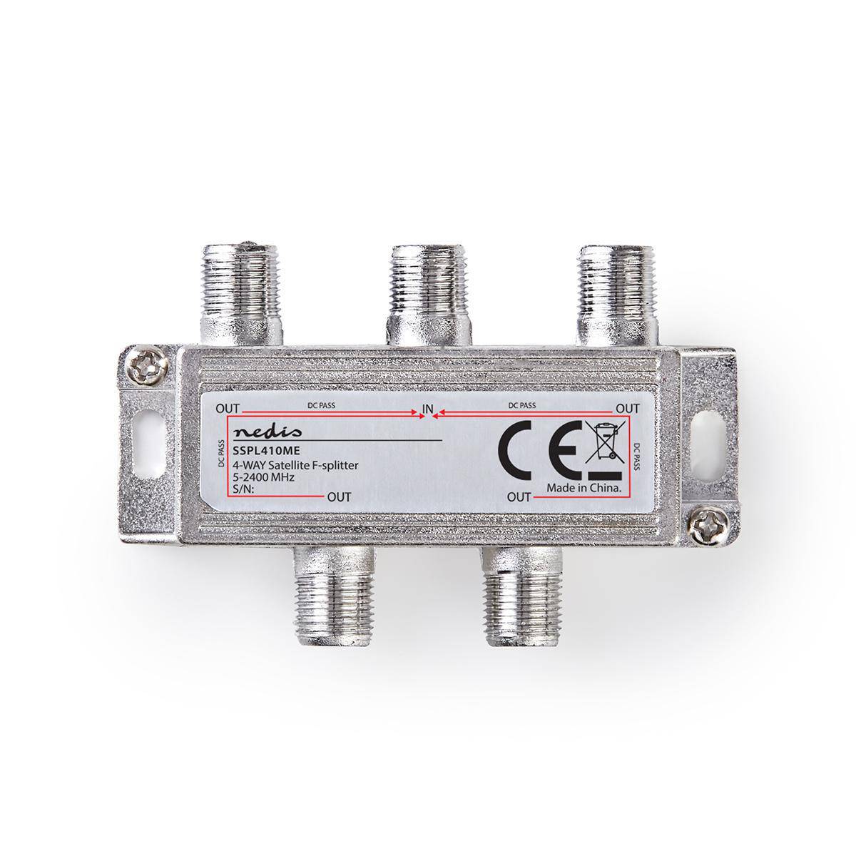 Nedis Satelliten-Splitter | SSPL410ME | Silber