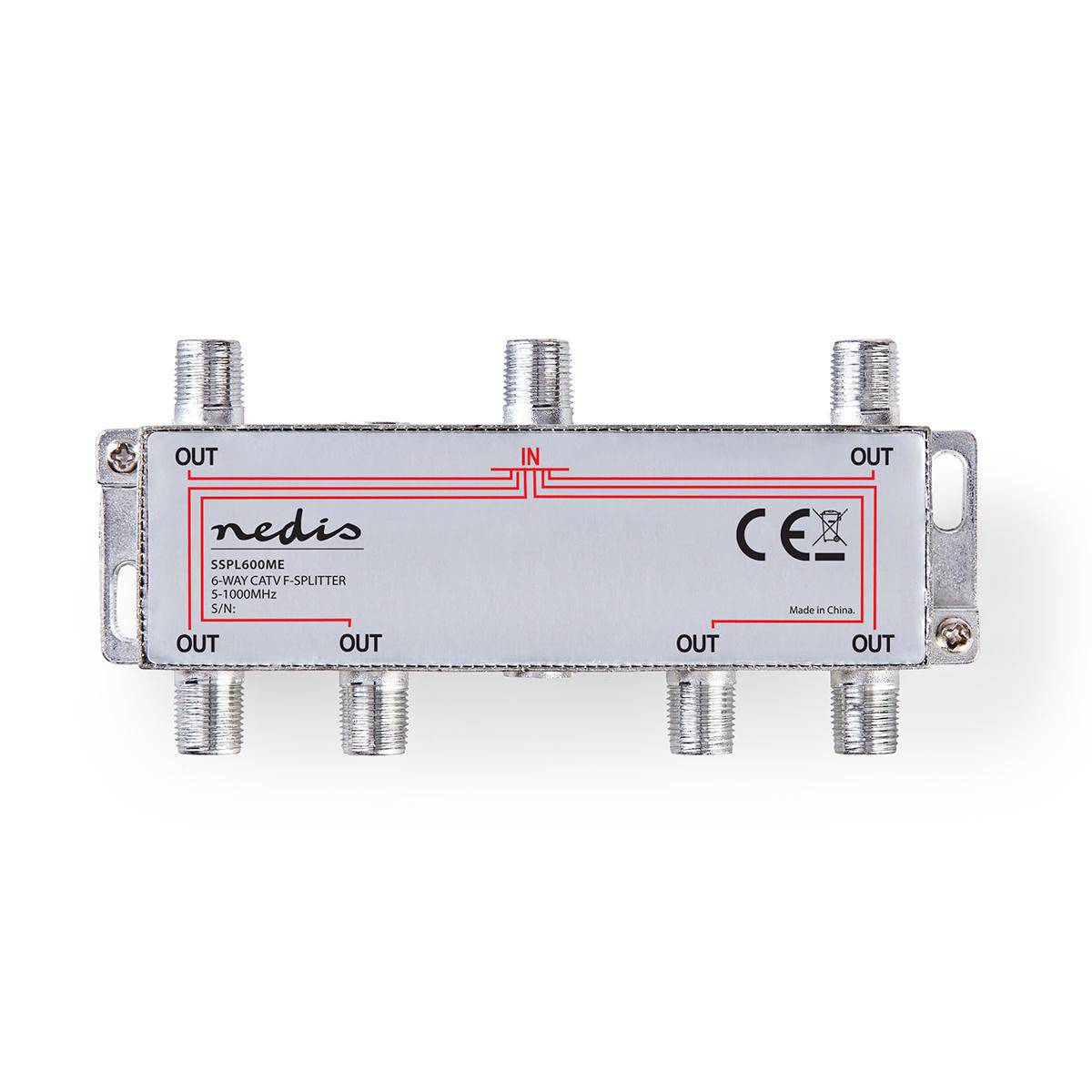 Nedis CATV-Splitter | SSPL600ME | Silber