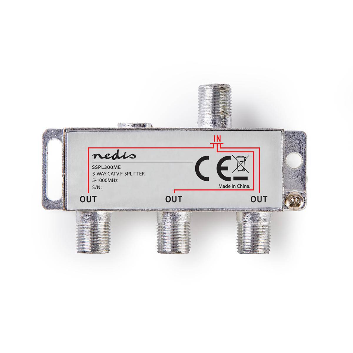 Nedis CATV-Splitter | SSPL300ME | Silber