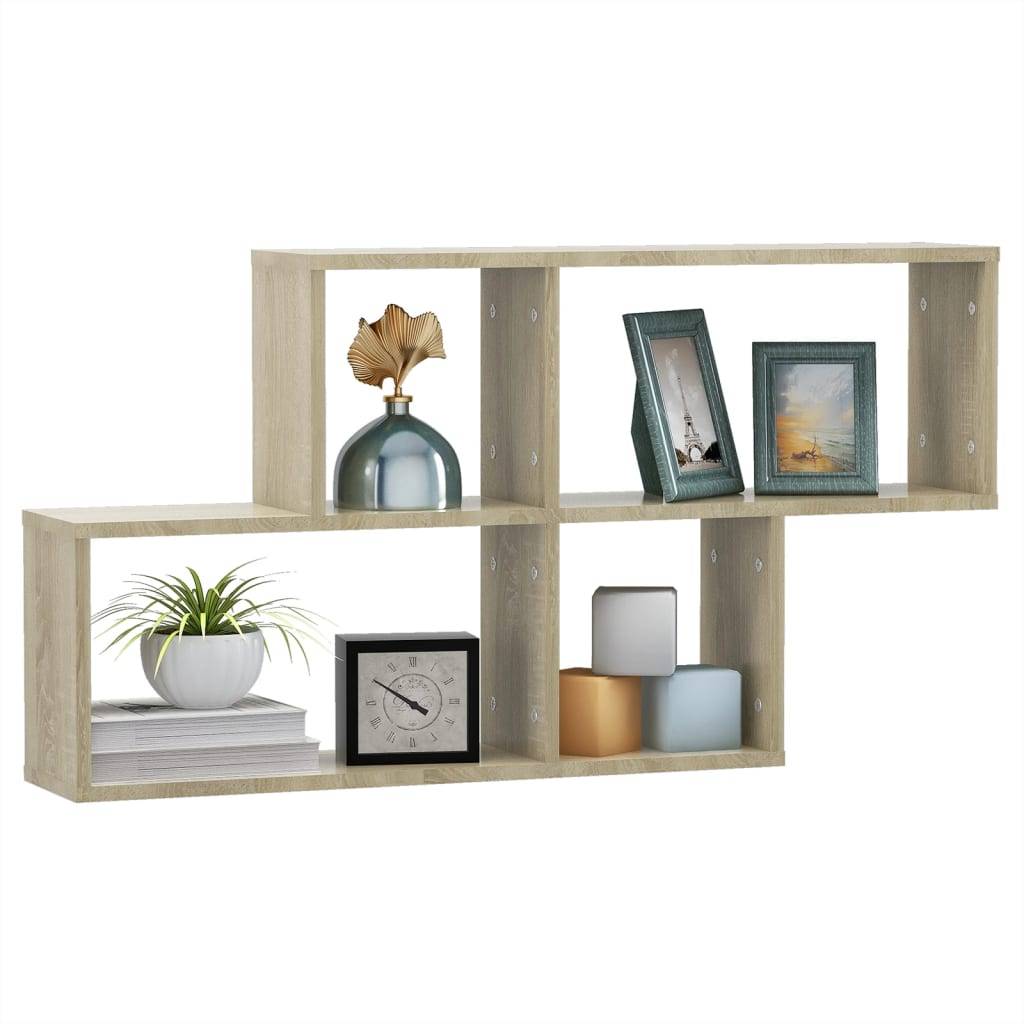 vidaXL Wandregal Sonoma-Eiche 100x18x53 cm Holzwerkstoff