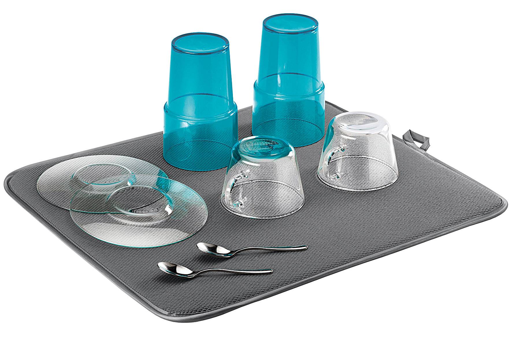 Metaltex Abtropfmatte, Polyester, Grau, 40 x 45 x 1