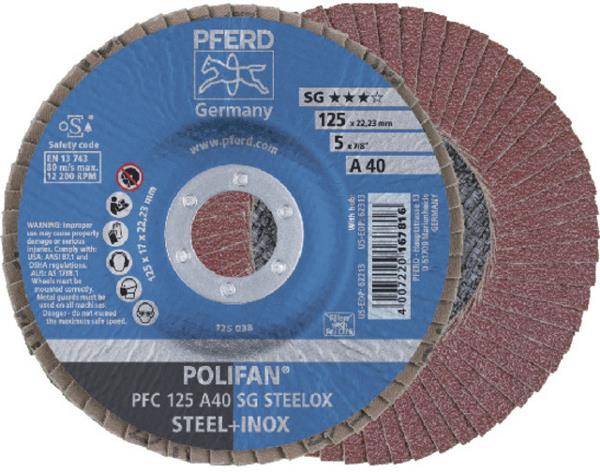 PFERD POLIFAN-Fächerscheibe PFC 180 A 40 SG STEELOX