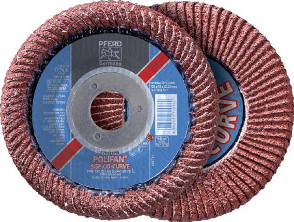 PFERD POLIFAN-Fächerscheibe PFR 115-L CO 60 SGP CURVE STEELOX