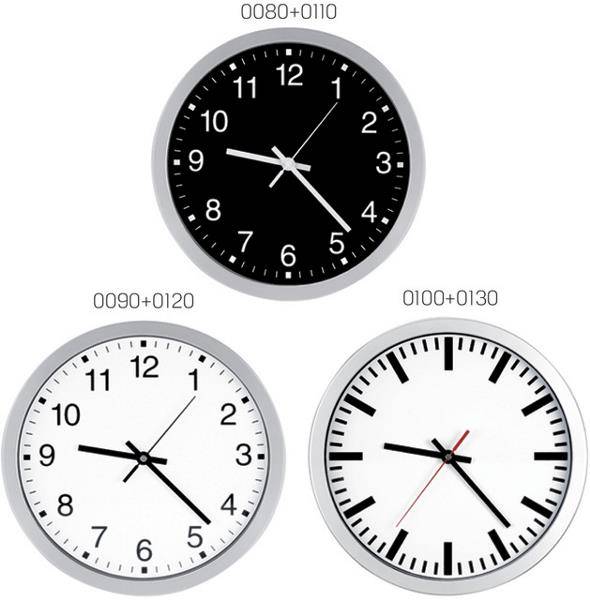 Funkwanduhr White Dial, Kunststoffgehäuse, 30cm durchm.