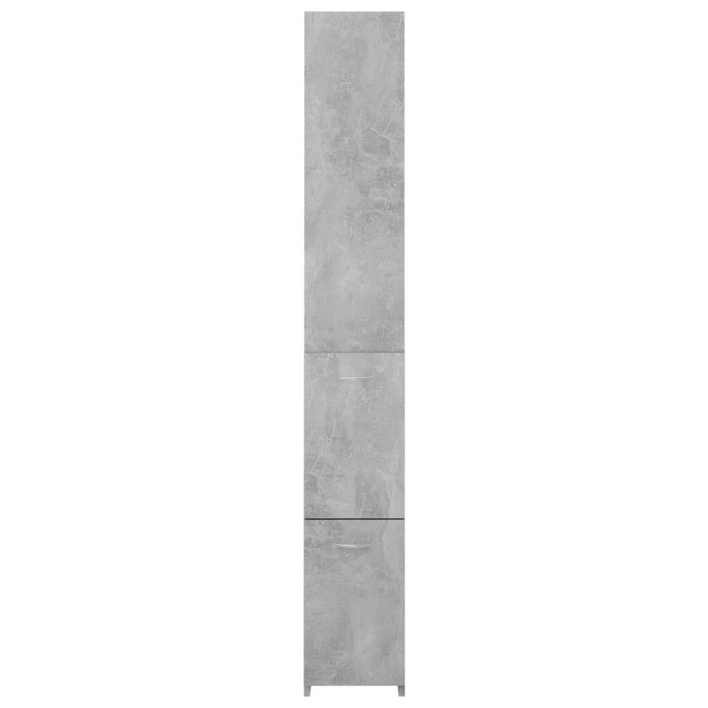 vidaXL Badschrank Betongrau 25x26,5x170 cm Holzwerkstoff