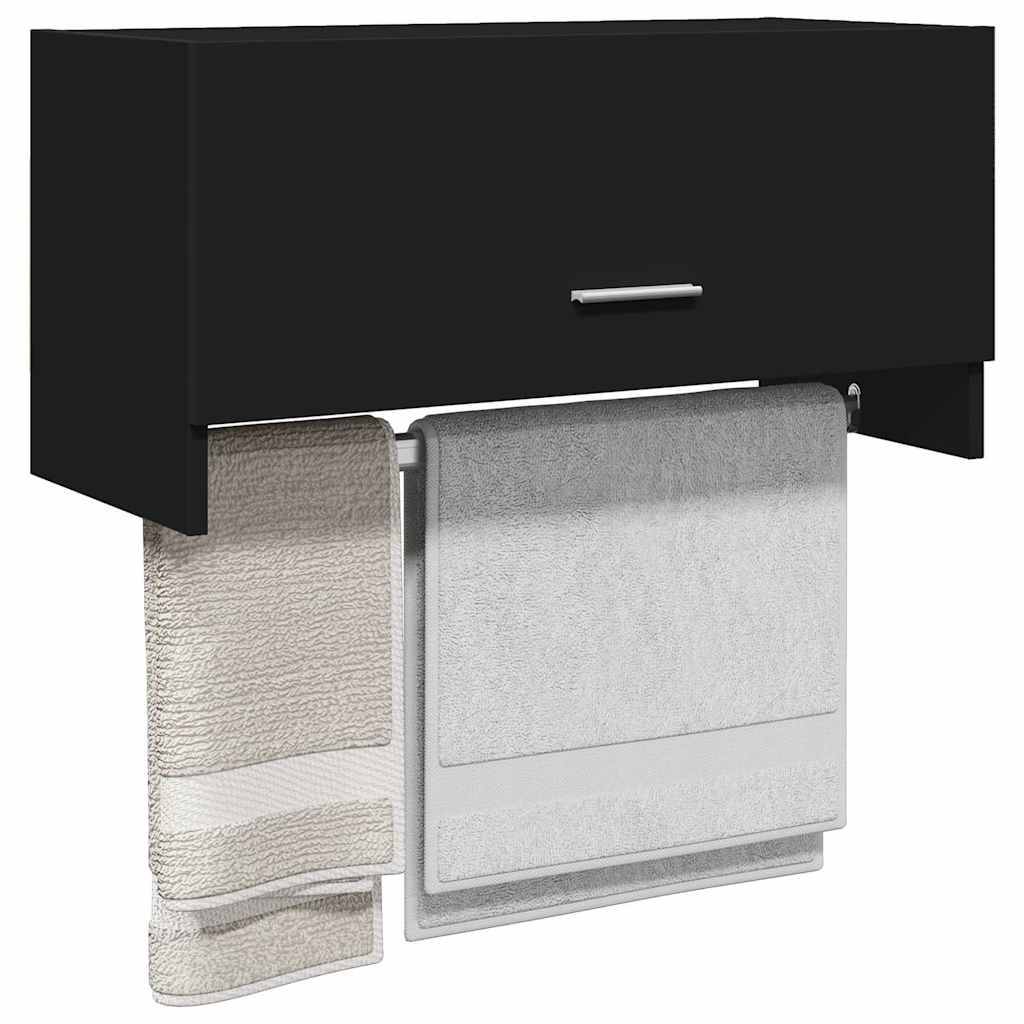 vidaXL Kleiderschrank Schwarz 70x32,5x35 cm Holzwerkstoff