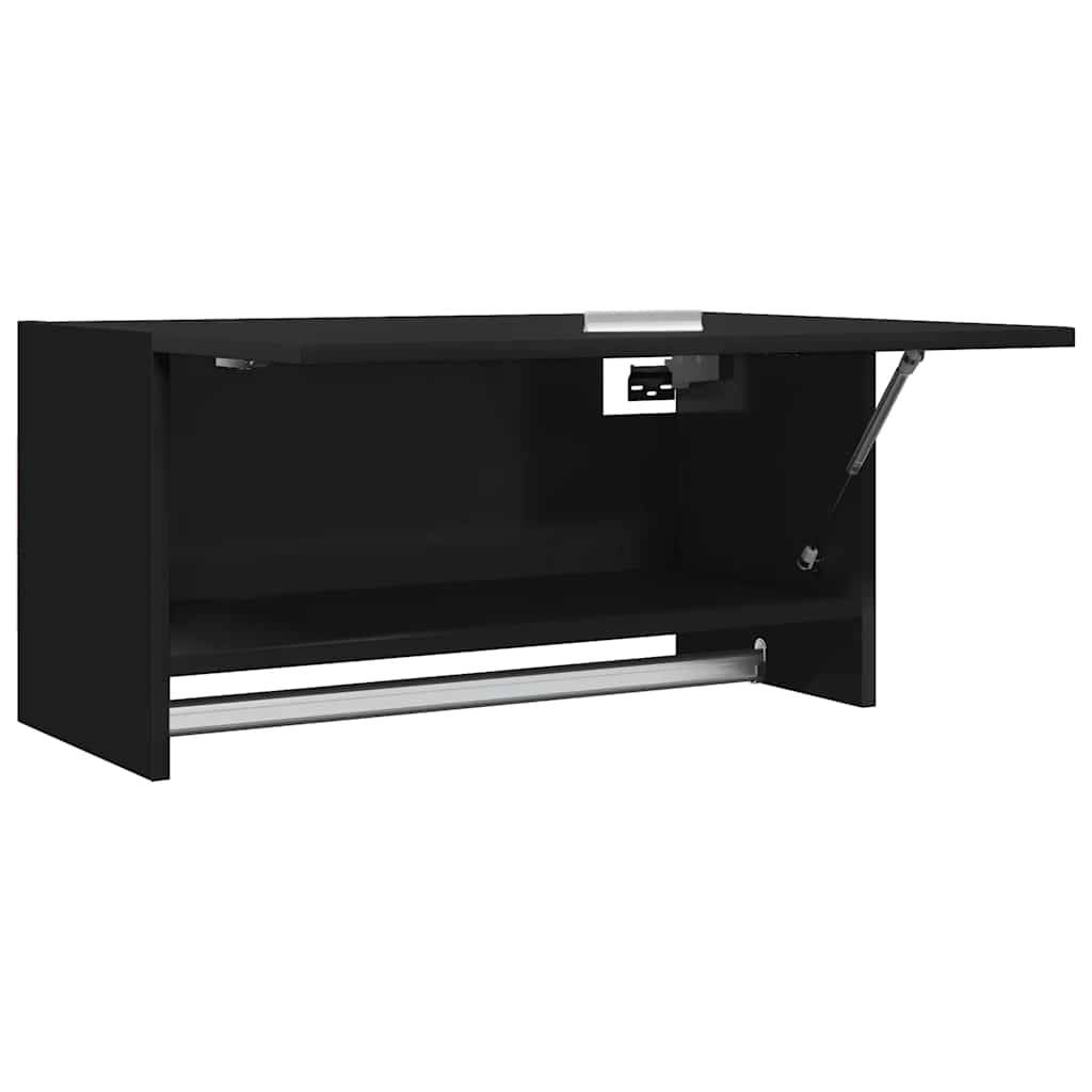 vidaXL Kleiderschrank Schwarz 70x32,5x35 cm Holzwerkstoff