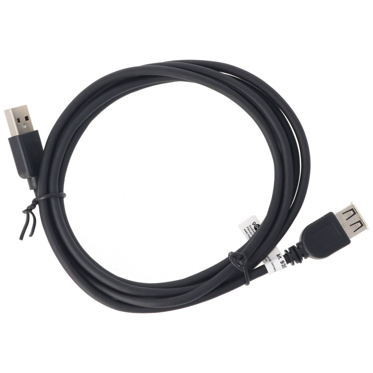Goobay 93599 USB A 2.0 Highspeed Verlängerungskabel / Handyladekabel 480 Mbits / USB Kabel verlängern / Schwarz / 1,8m