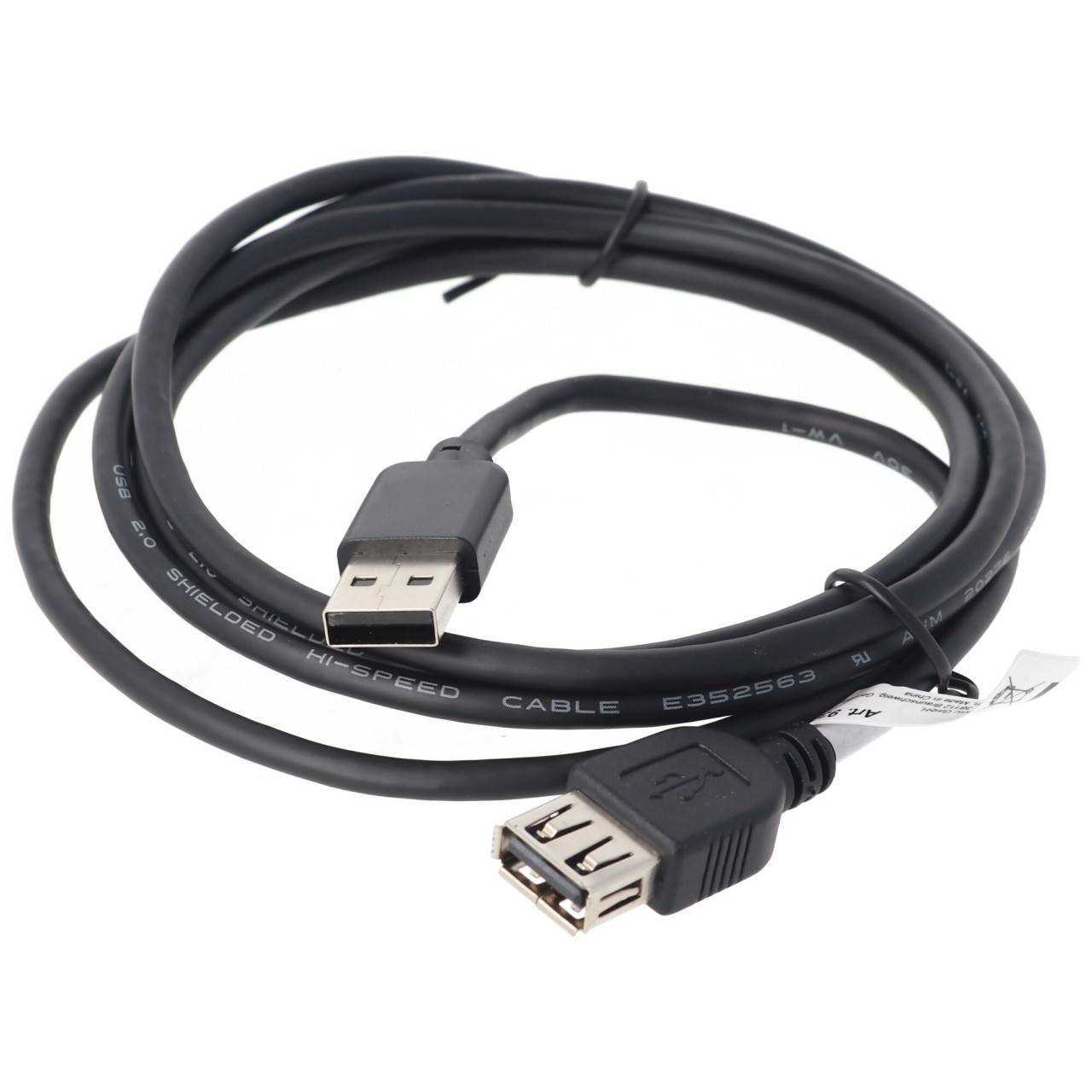 Goobay 93599 USB A 2.0 Highspeed Verlängerungskabel / Handyladekabel 480 Mbits / USB Kabel verlängern / Schwarz / 1,8m