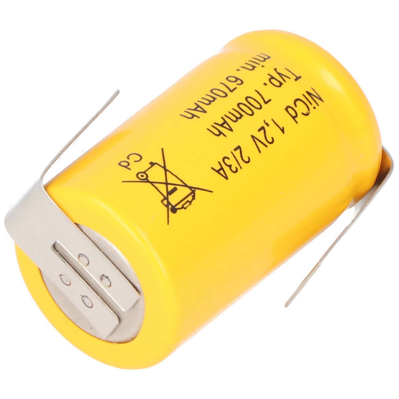 Mexcel 2/3A-ZLF Spezial-Akku 2/3A Z-Lötfahne NiCd 1.2V 670 mAh