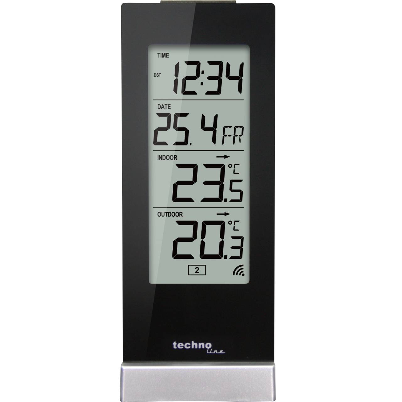 Techno Line WS 9767 Funk-Thermometer Schwarz