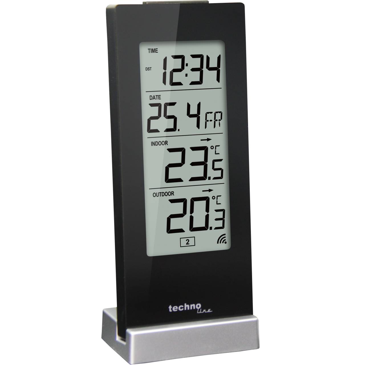 Techno Line WS 9767 Funk-Thermometer Schwarz