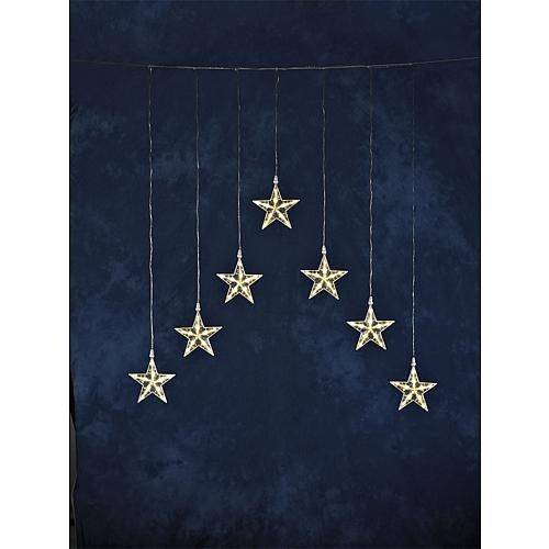 Konstsmide Lichtervorhang-Sterne Außen 24 V EEK: G (A - G) 35 LED Warmweiß (B x H) 75 cm x 116 cm
