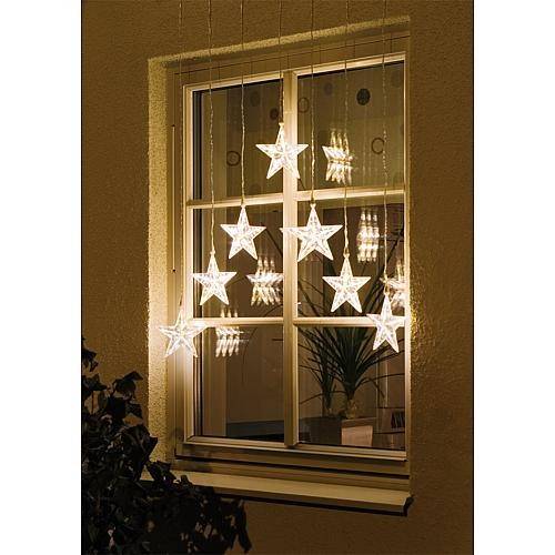 Konstsmide Lichtervorhang-Sterne Außen 24 V EEK: G (A - G) 35 LED Warmweiß (B x H) 75 cm x 116 cm
