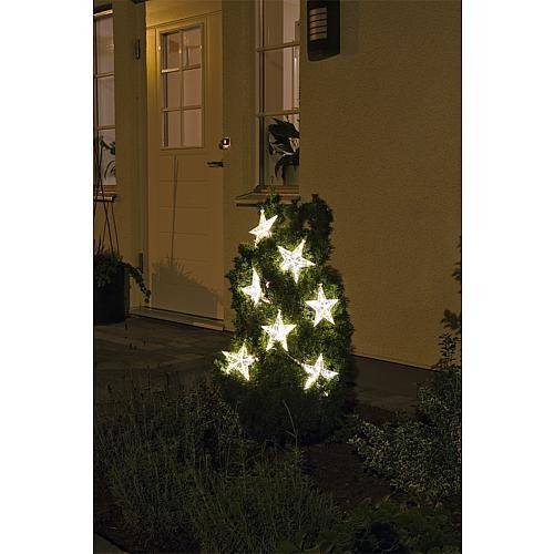 Konstsmide Lichtervorhang-Sterne Außen 24 V EEK: G (A - G) 35 LED Warmweiß (B x H) 75 cm x 116 cm