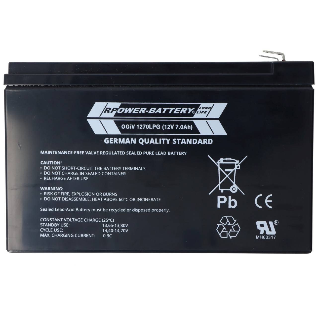 RPower OGiV1270LP 12V 7Ah Longlife Bleiakku AGM Blei Gel Akku