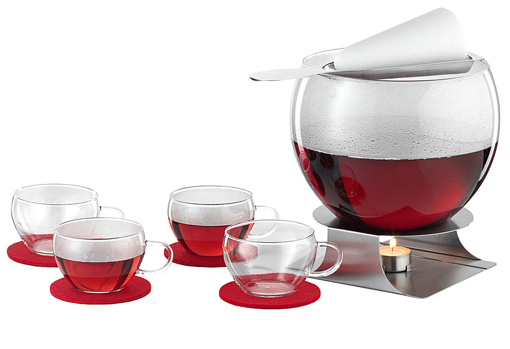Bohemia Feuerzangenbowle-Set 11-TLG, Glas, Transparent, 26 x 23 x 23 cm,