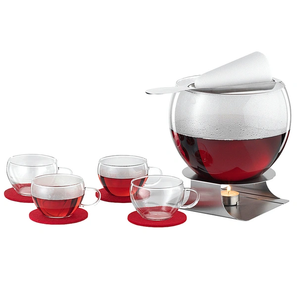 Bohemia Feuerzangenbowle-Set 11-TLG, Glas, Transparent, 26 x 23 x 23 cm, Bohemia Feuerzangenbowle-Set 11-TLG, Glas, Transparent, 26 x 23 x 23 cm,