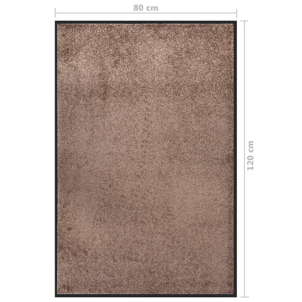 vidaXL Fußmatte Braun 80x120 cm