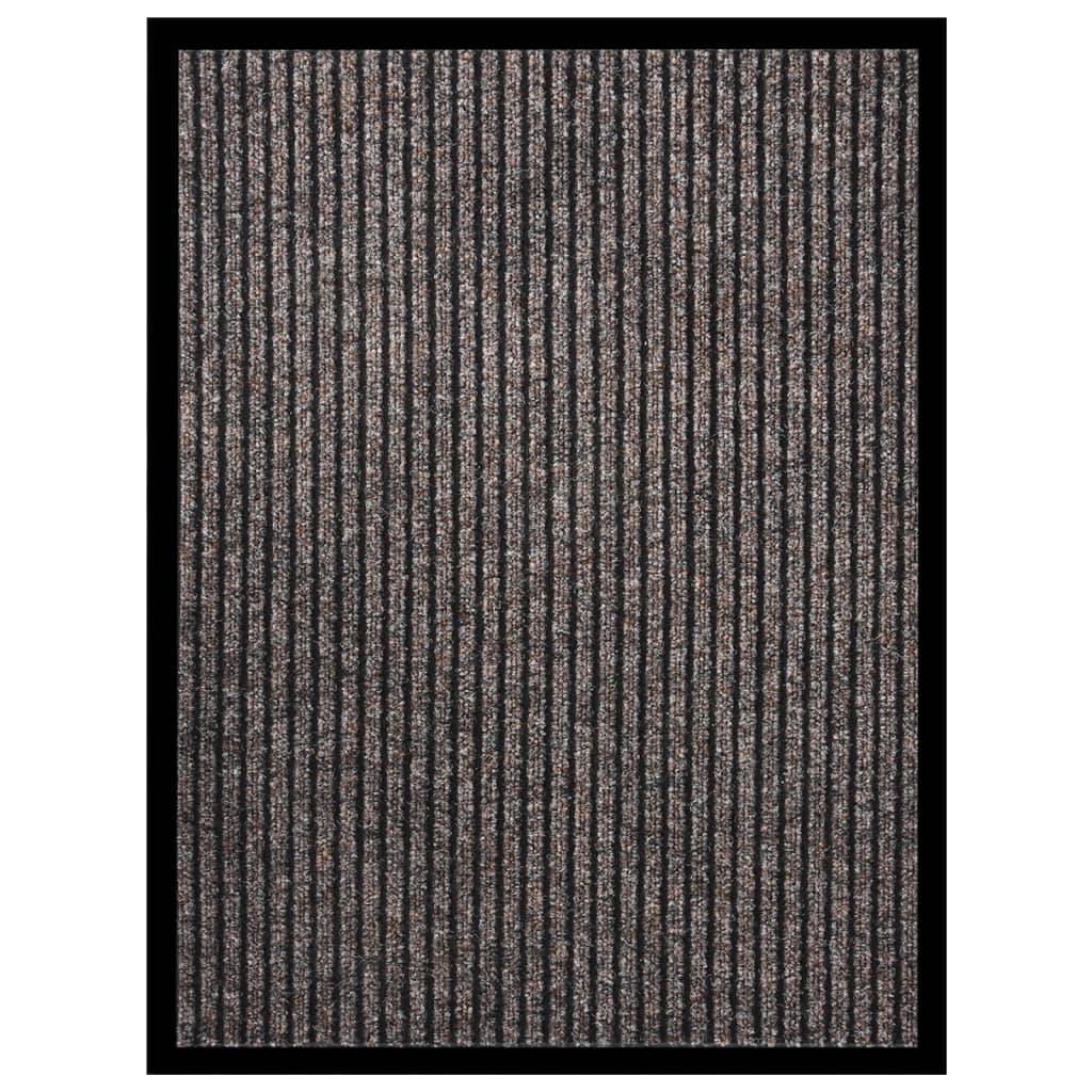 vidaXL Fußmatte Gestreift Beige 60x80 cm