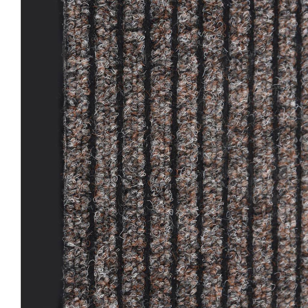 vidaXL Fußmatte Gestreift Beige 60x80 cm