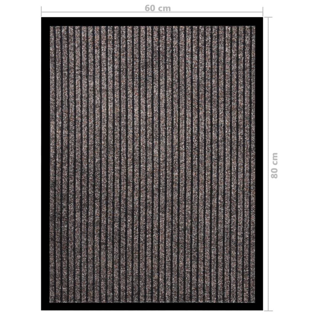 vidaXL Fußmatte Gestreift Beige 60x80 cm