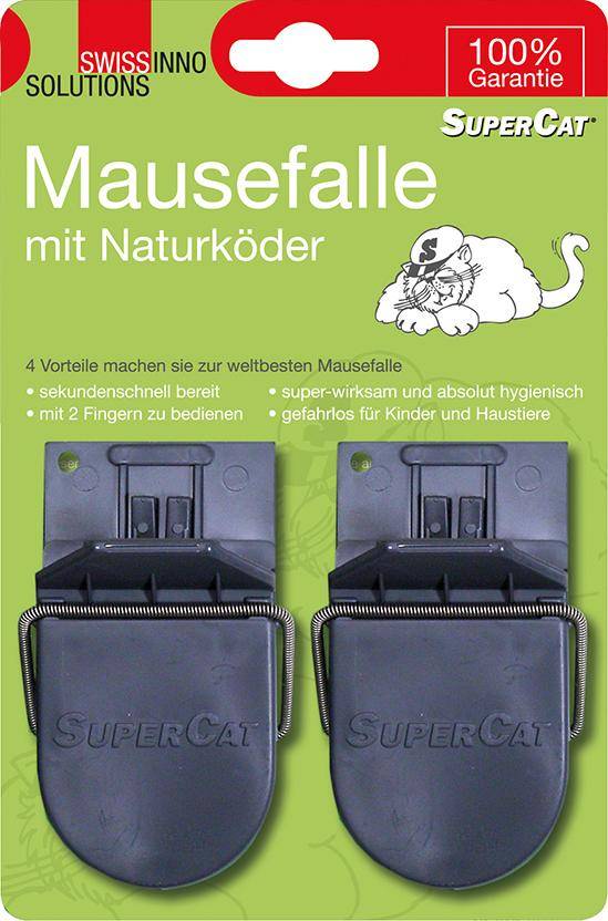 Mausefalle Supercat 2er inkl. Köder Swissinno Solution - Artikel: 7640104970002