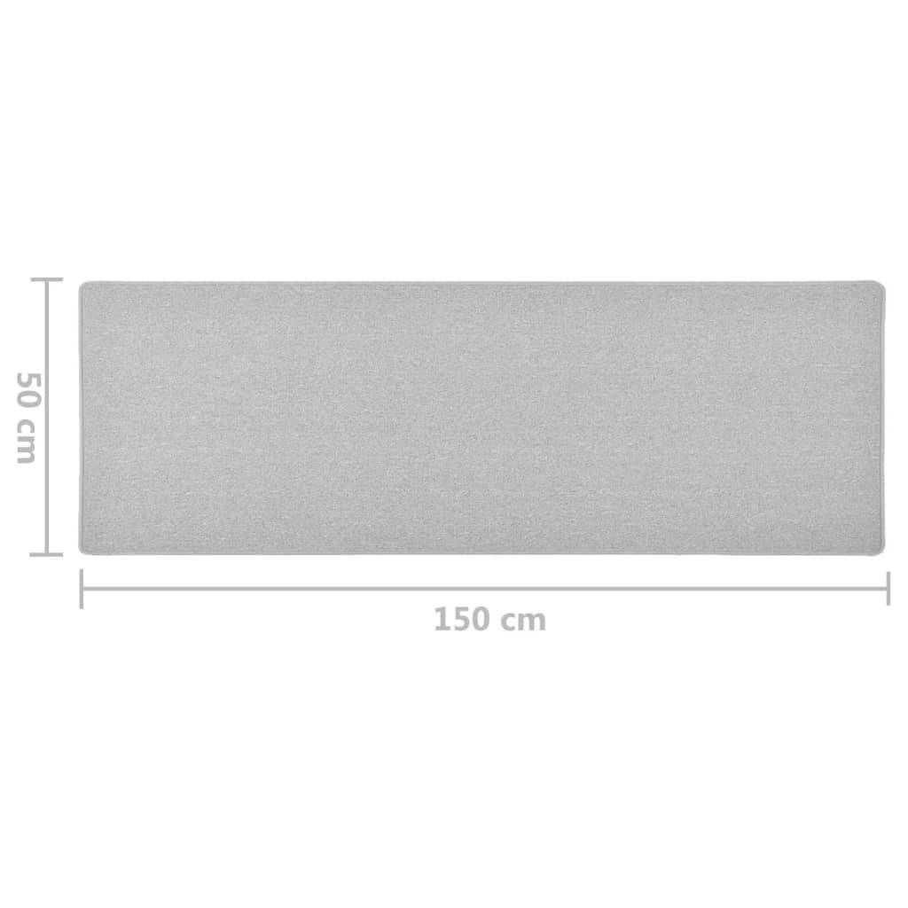 vidaXL Teppichläufer Hellgrau 50x150 cm