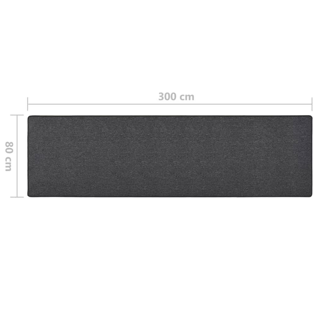 vidaXL Teppichläufer Anthrazit 80x300 cm