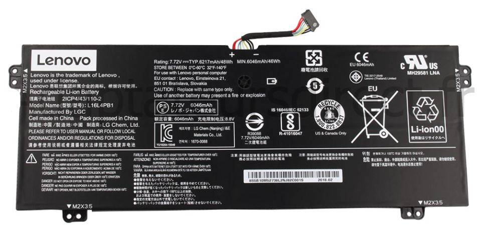 Lenovo Battery 48WH 4 Cell 5B10Q38238, Battery, Lenovo