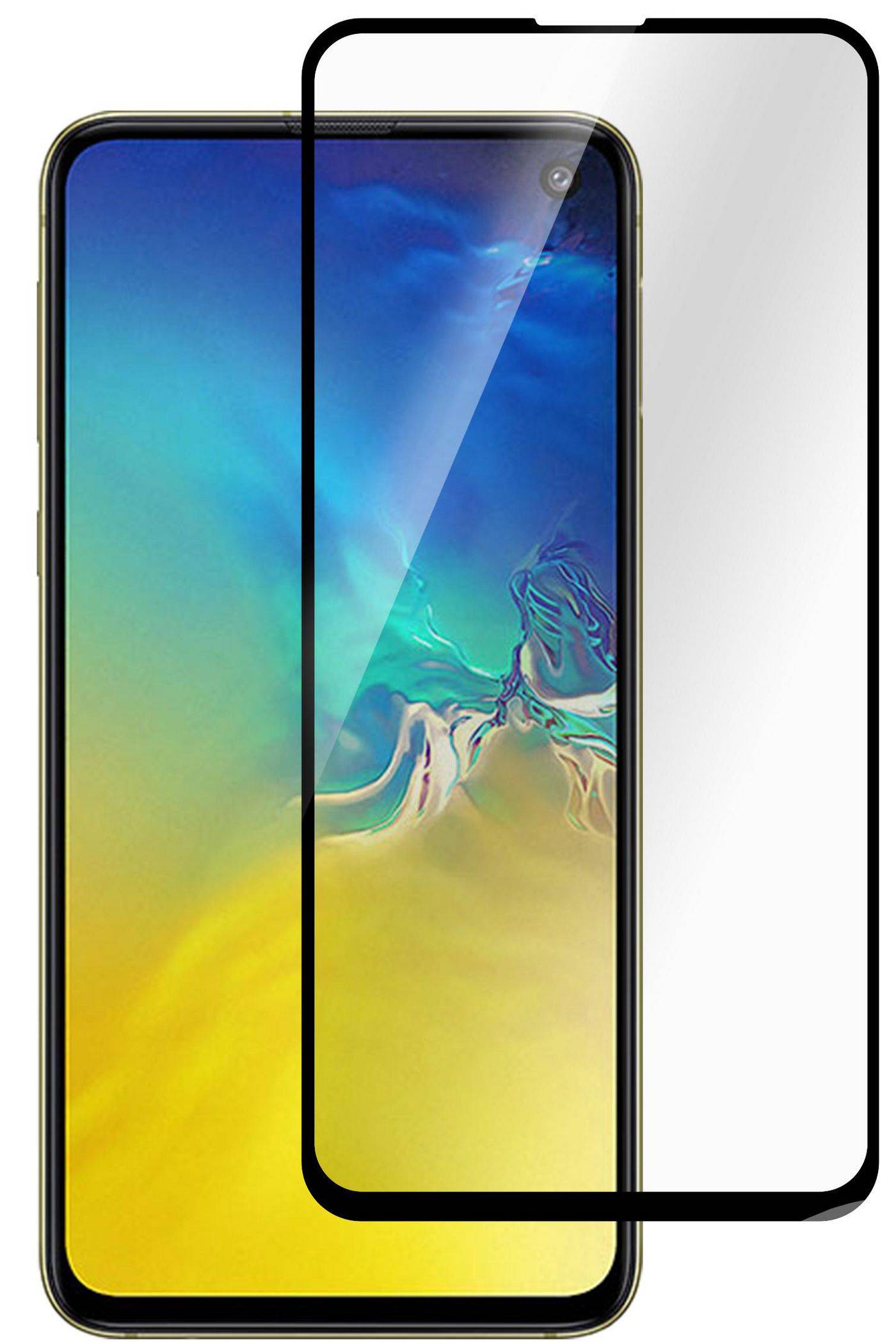 eSTUFF Samsung Galaxy S10e Black Full Cover, Full Glue Titan Shield. Tempered Glass Screen Protector