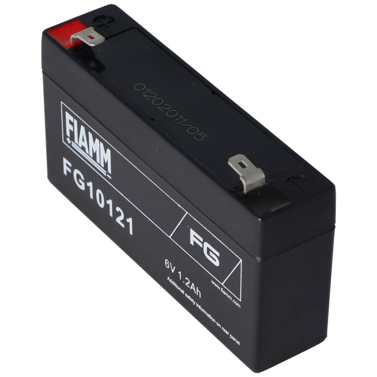 Fiamm FG10121 Blei-Gel Akku 6 Volt, 1,2Ah mit 2 Faston Steckkontakten