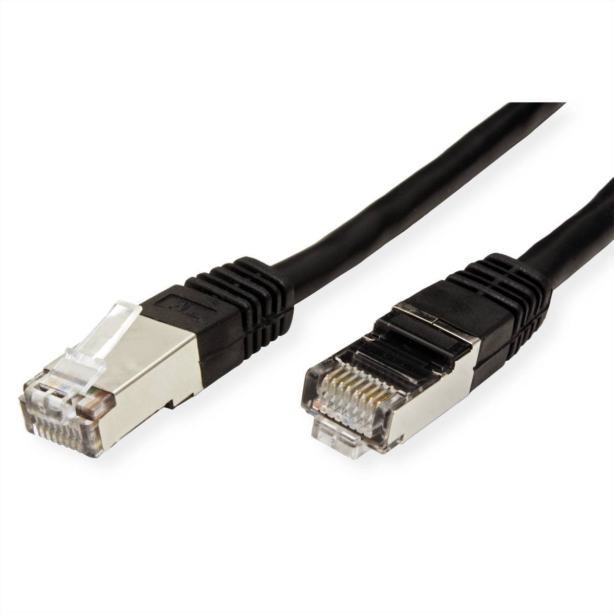 VALUE Patchkabel Kat.6 (Class E) S/FTP (PiMF), schwarz, 0,5 m