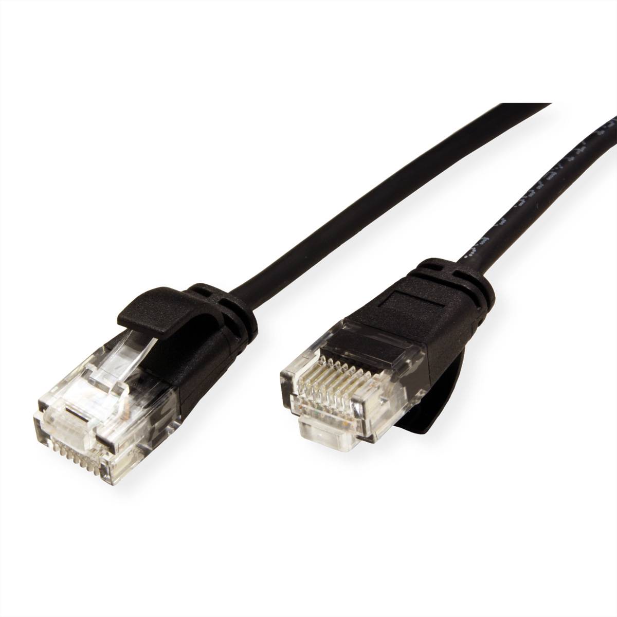 ROLINE UTP DataCenter Patchkabel Kat.6A (Class EA), LSOH, slim, schwarz, 1 m